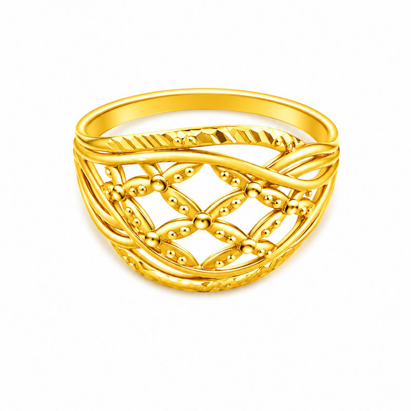 NXGOLD Elegant Interwoven Designer Ring for Women
