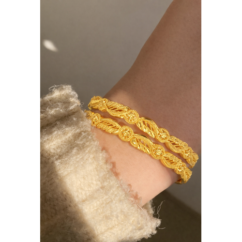 NXGOLD Trendy Floral Designer Bangles For Women