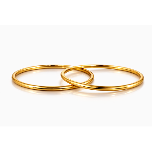 NXGOLD Plain Bangles Set For Women