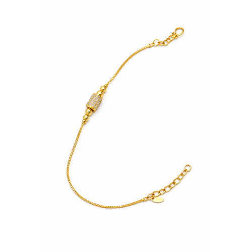 NXGOLD Plated Crystal Barrel Bracelet for Women