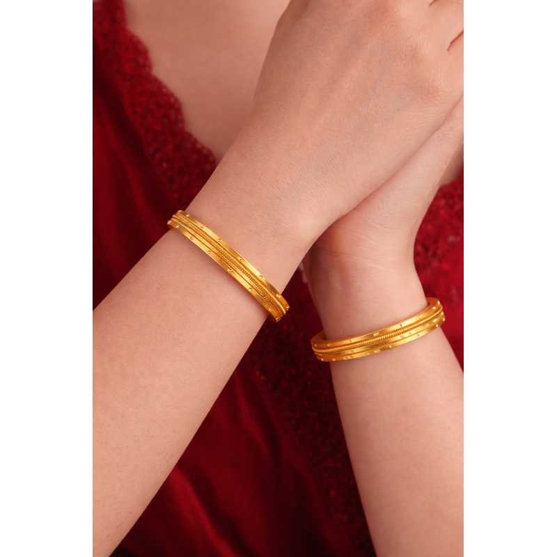 NXGOLD Gold Plated Designer Bangles for Women