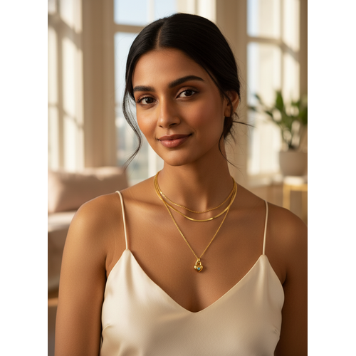 Luxury Heart Charm Two-Layer Necklace for Women