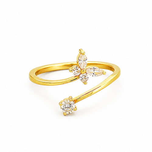 NXGOLD Bloom Spark CZ Open Ring for Women