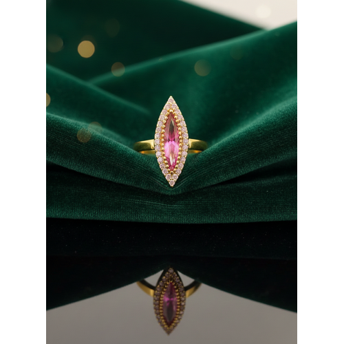 NXGOLD Pink Royale Marquise Statement Ring