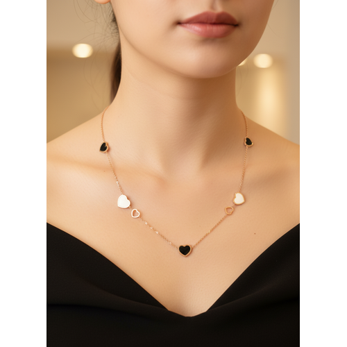Elegant Rose Gold Heart Pendant Necklace for Women