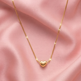 Elegant Gold Minimal Heart Pendant Necklace