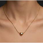 Elegant Gold Minimal Heart Pendant Necklace