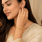 Luxury Geometric CZ Open Kada Bracelet for Women