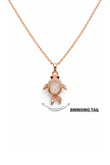 Elegant Turtle Shape Rose Gold Pendant Necklace for Women