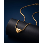 Elegant Gold Minimal Heart Pendant Necklace