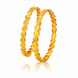 NXGOLD Hexagon Design Gold Bangles For Women