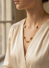 NXGOLD Bead Chain with Designer Barrel Charms for Women