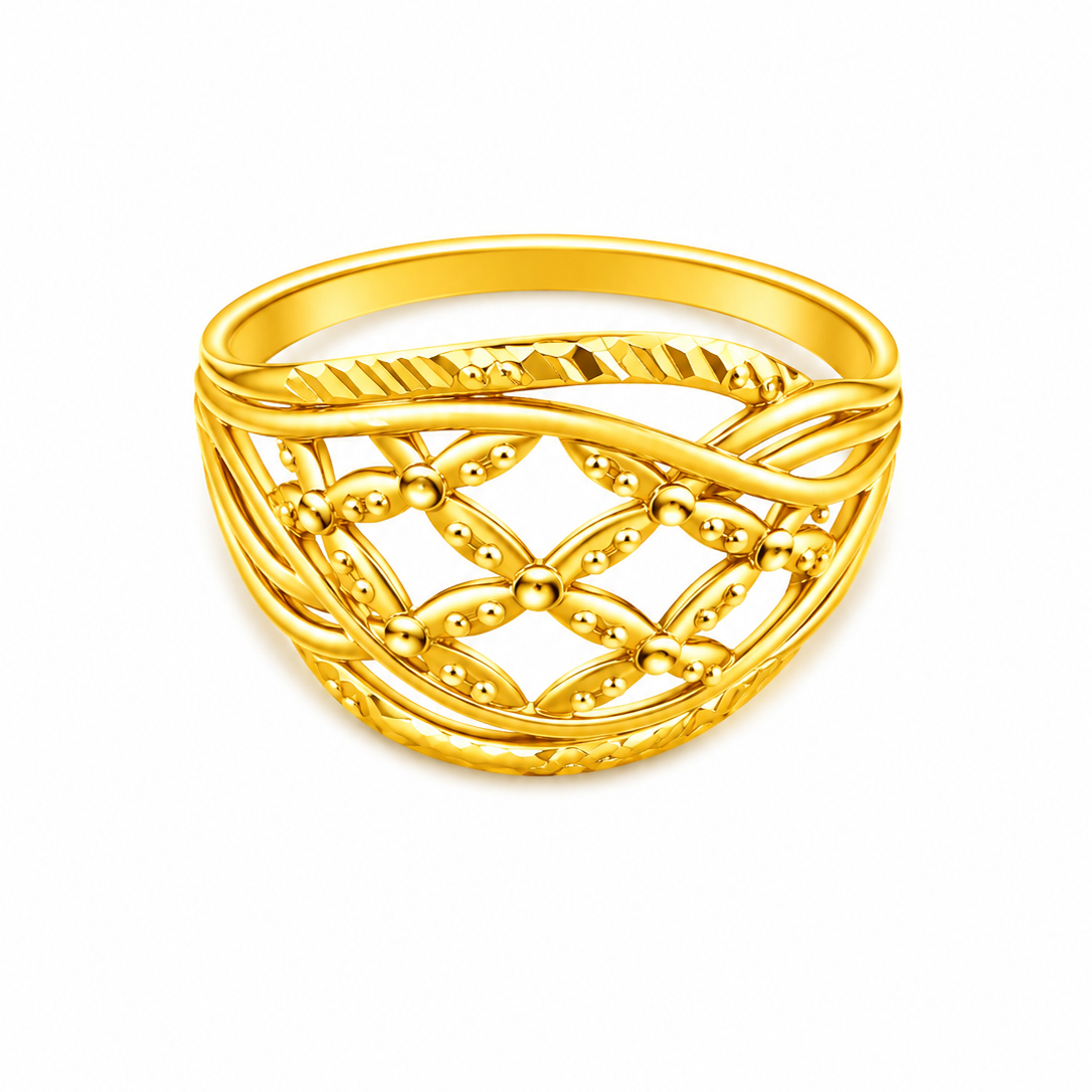 NXGOLD Elegant Interwoven Designer Ring for Women