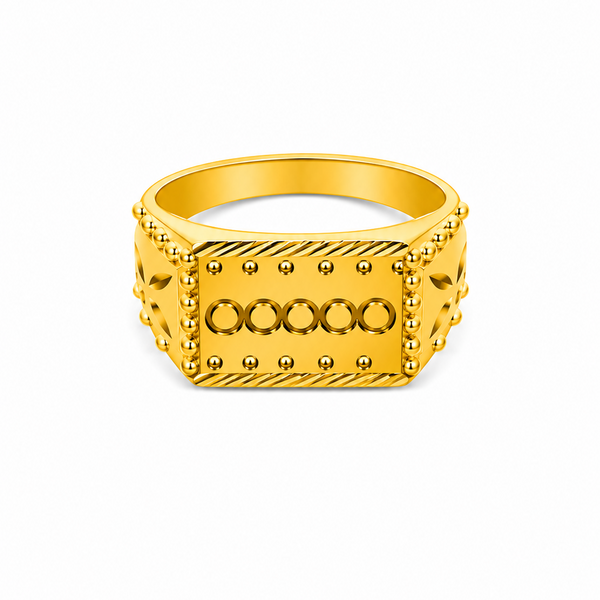 NXGOLD Royal Heritage Geometric Statement Ring for Men