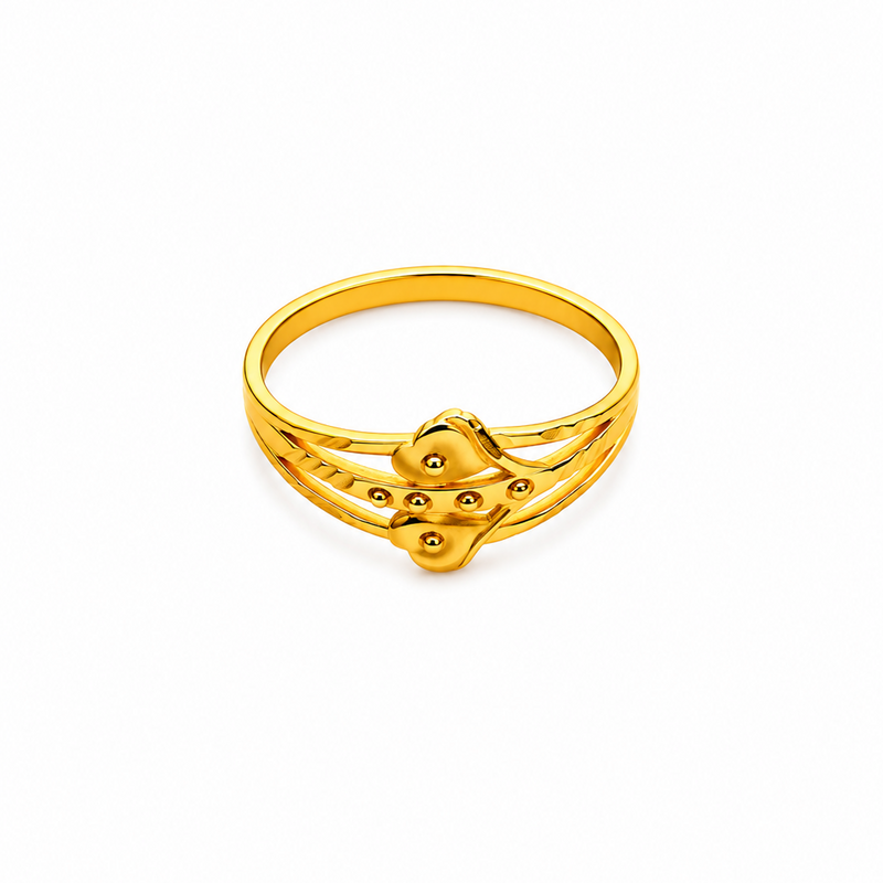 Love Knot Double Heart Ring for Women