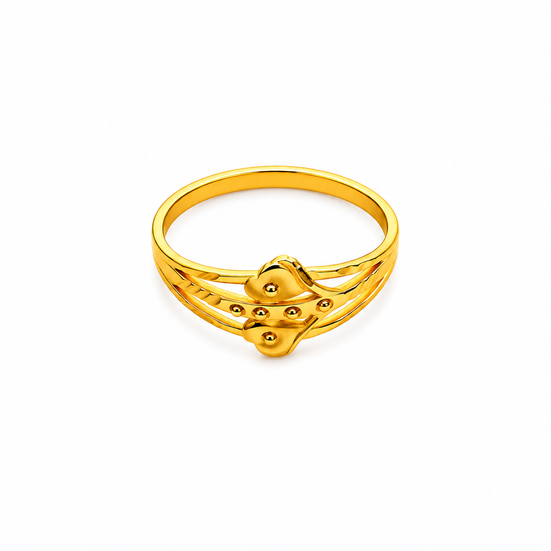 Love Knot Double Heart Ring for Women