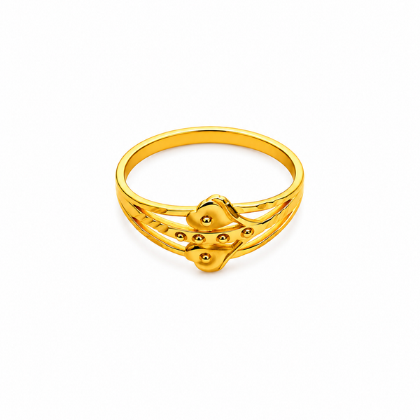 Love Knot Double Heart Ring for Women