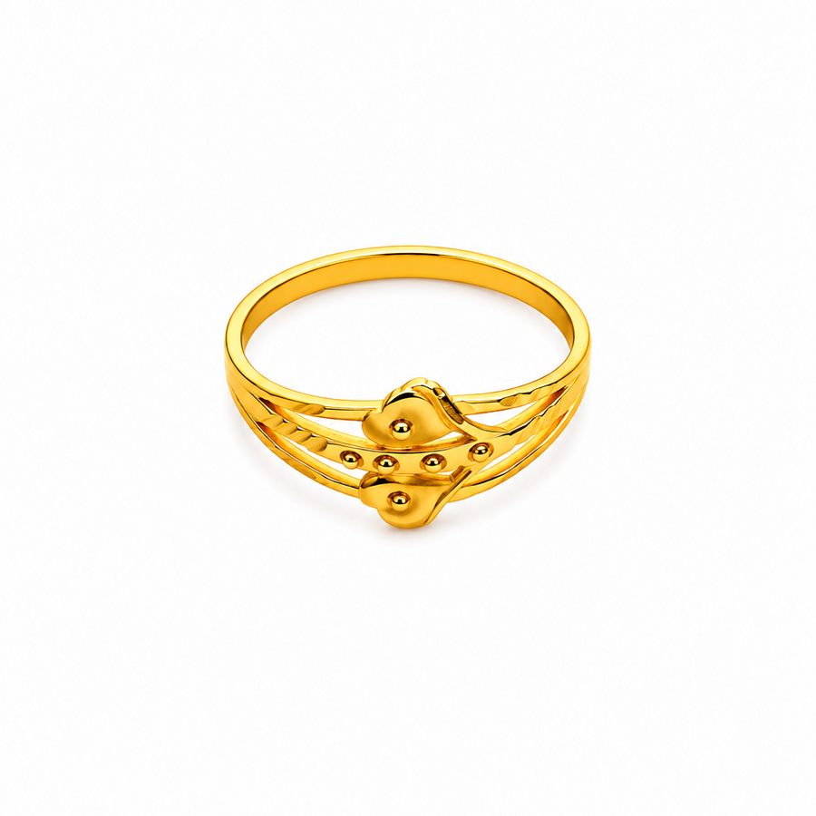 Love Knot Double Heart Ring for Women