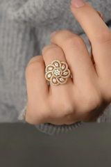 NXGOLD Trendy Floral Ring For Women