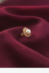 NXGOLD Pearl Flower Ring For Women
