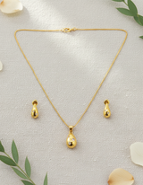 NXGOLD Teardrop CZ Pendant Necklace Set