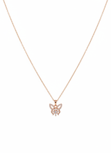Elegant Rose Gold Butterfly Pendant Necklace for Women