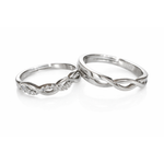 His & Hers Stainless Steel Infinity Couple Ring Set