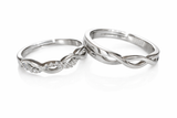 His & Hers Stainless Steel Infinity Couple Ring Set