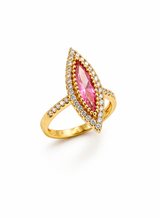 NXGOLD Pink Royale Marquise Statement Ring