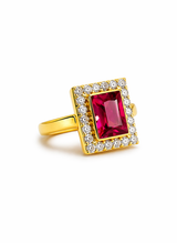 NXGOLD Ruby Royale Halo Ring