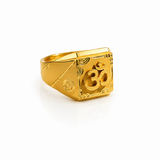NXGOLD Divine Om Heritage Gold Signet Ring for Men
