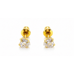 Luxury Heart Cut Diamond Stud Earrings for Women & Girls