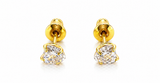 Luxury Heart Cut Diamond Stud Earrings for Women & Girls
