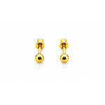 NXGOLD Minimalist Gold-Toned Ball Stud Earrings for Women
