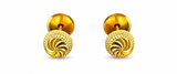 NXGOLD Textured Gold-Toned Designer Stud Earrings for Women