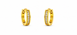 NXGOLD Crystal Line Gold-Toned Hoop Earrings for Women