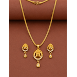 Elegant Floral CZ Pendant Necklace & Earrings Set for Women