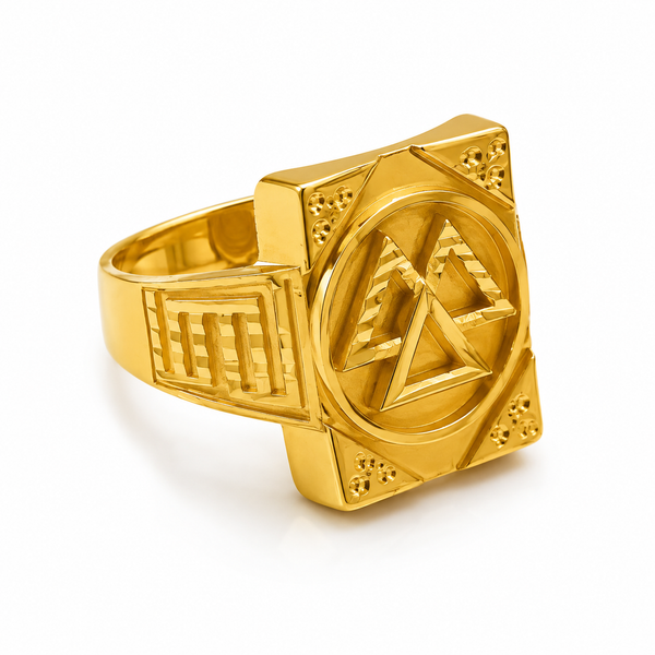 Royal Dynasty Triangle Signet Ring For Men