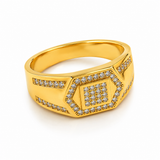 Regal Crystal Crest Men's Ring