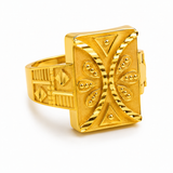 Rajwada Trinity Gold Statement Ring for Men