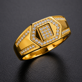 Regal Crystal Crest Men's Ring