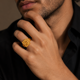 Royal Dynasty Hexagon Signet Ring For Men