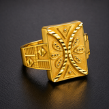 Rajwada Trinity Gold Statement Ring for Men