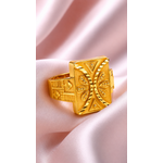 Rajwada Trinity Gold Statement Ring for Men