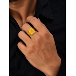 Rajwada Trinity Gold Statement Ring for Men