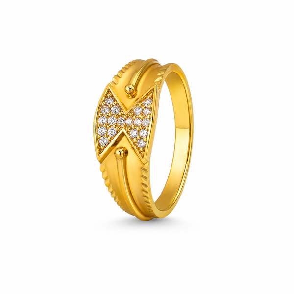 Imperial Twin-Triangle Crystal Ring