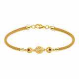 Heritage Ruby Medallion Bracelet for Women & Girls