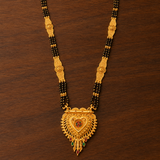 Elegant Bridal Heart Mangalsutra with Intricate Detailing