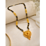 Elegant Bridal Heart Mangalsutra with Intricate Detailing