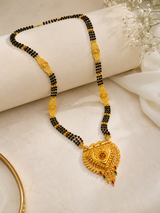 Elegant Bridal Heart Mangalsutra with Intricate Detailing